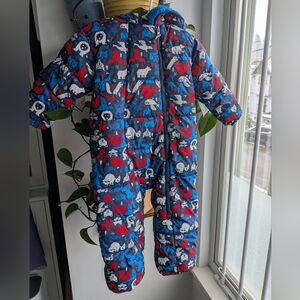 Columbia Snuggly Bunny Bunting - 18-24 Months - Fleece Lined - Critter Print